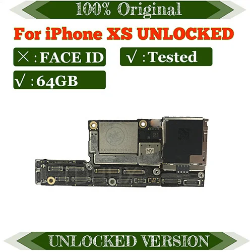 Оригинальная разблокированная материнская плата для iphone Xs без/с лицом ID для iphone Xs Материнские платы с IOS все функции, хорошая работа - Цвет: 64gb NO face id
