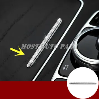 

Rhinestone Style Console Cup Holder Stripe Cover Trim For Benz C Class W205 2014-2020