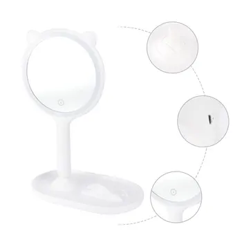 

1Pc Cosmetic Mirror Double-sided Mirror LED Makeup Mirror for Home Women Desktop