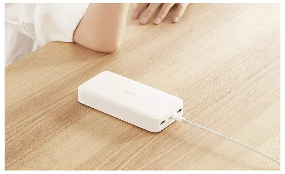 Xiaomi Redmi 20000mAh 18W QC3.0 power Bank Быстрая зарядка версия белый большой емкости power Bank портативное зарядное устройство для телефона