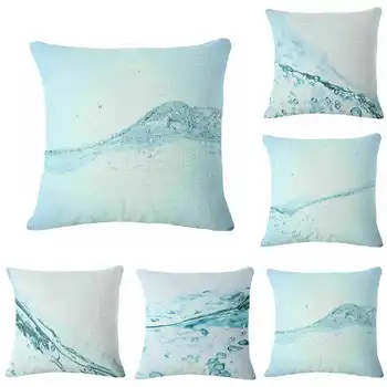 

Fashion Flowing Water Pillow Case Textile Pillowcase Cotton Linen Covers Case For Office Home Throw Printed