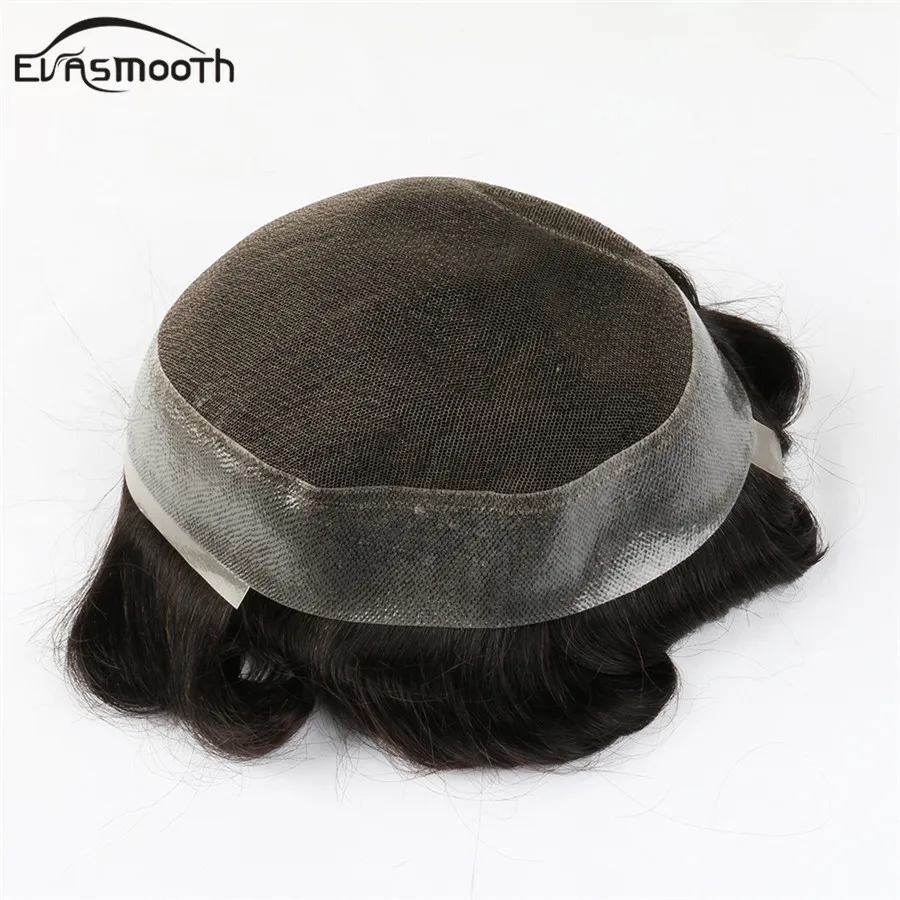 Men Toupee Wig Wig-Hairpieces Hair-System Human-Hair Lace Swiss Male Natural Comfortable