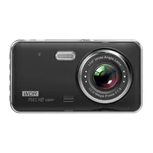 Ночное видение металлический корпус высокой четкости 4 дюйма вождения Регистраторы спереди и сзади двойной Камера изображение при движении задним ходом