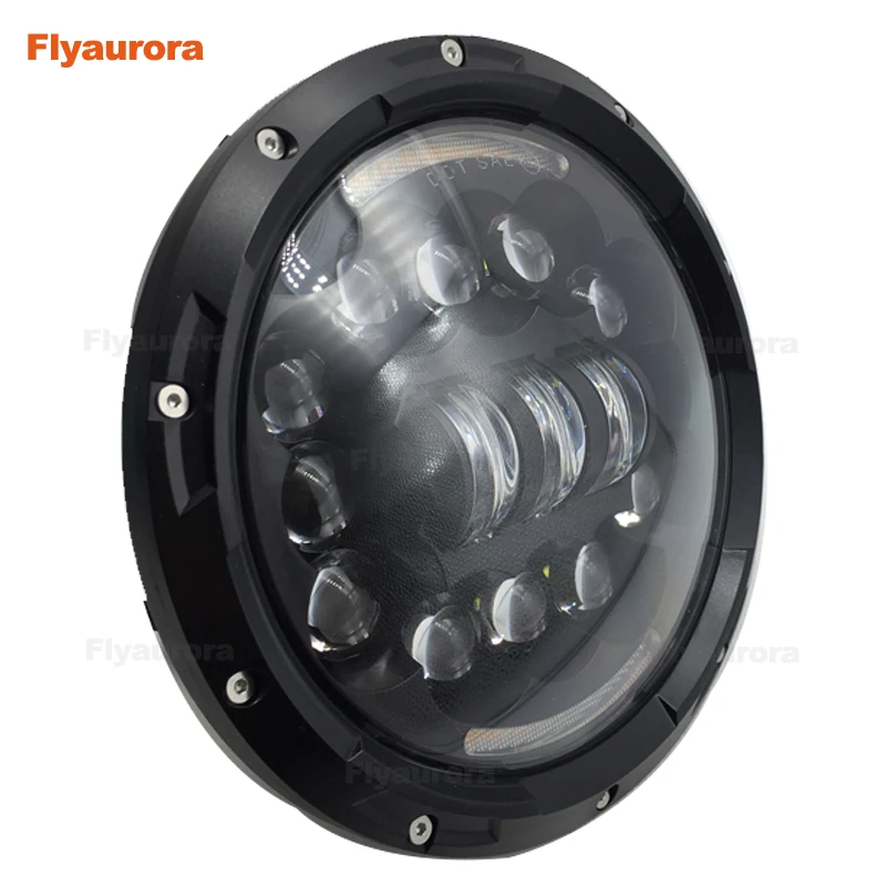 DOT EMARK утвержден 90 W 7 дюймовый круглый светодиодные фары с DRL Halo Кольцо Ангельские