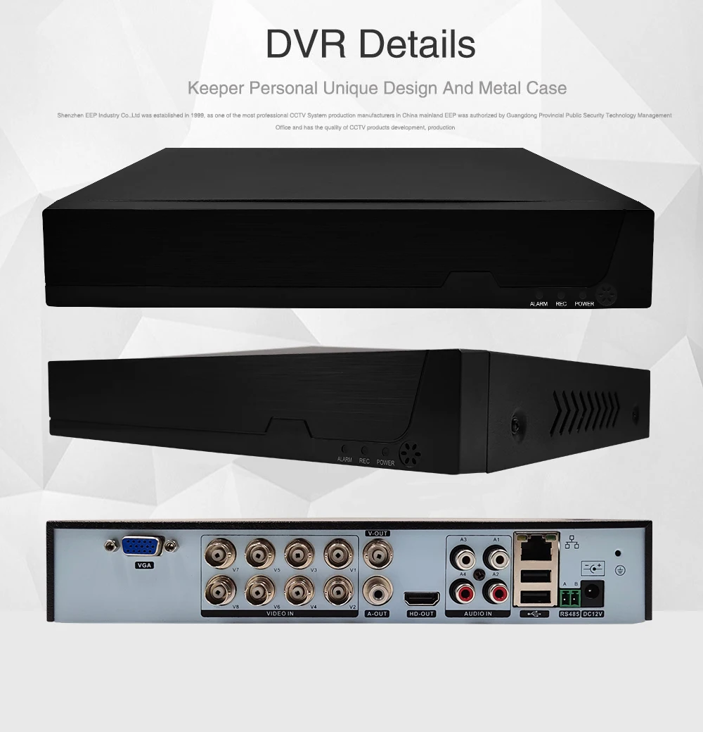 Keeper 8CH 1080P 5 in 1 DVR видеомагнитофон для AHD камера IP P2P CCTV система H.264 VGA HDMI