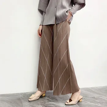 

LANMREM Pleated wide-leg pants famale 2020 summer new loose large size straight pants fashion straight tide casual pants YJ759