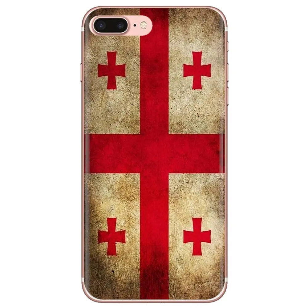 Silicone Phone Shell Cover For ZTE Blade A520 A512 A452 A602 A5 2019 V6 V7 V8 V9 V10 Lite Viat GE Georgia Grunge Flag Banner | Мобильные