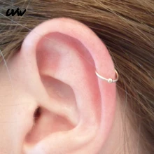 UVW074 1 шт., трендовые хирургические стальные круглые сегментные кольца для носа, пирсинг для бровей и губ, ювелирные изделия для тела, женские серьги