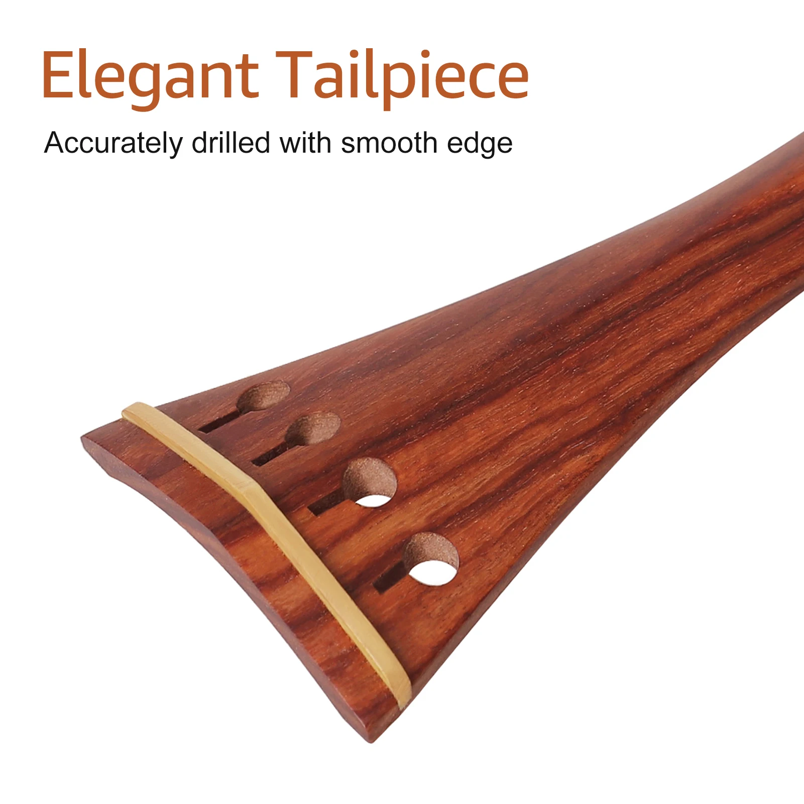 4/4 Violin Accessory Parts Set Red Solid Wood Tailpiece Chin Rest End Pin Tuning Pegs
