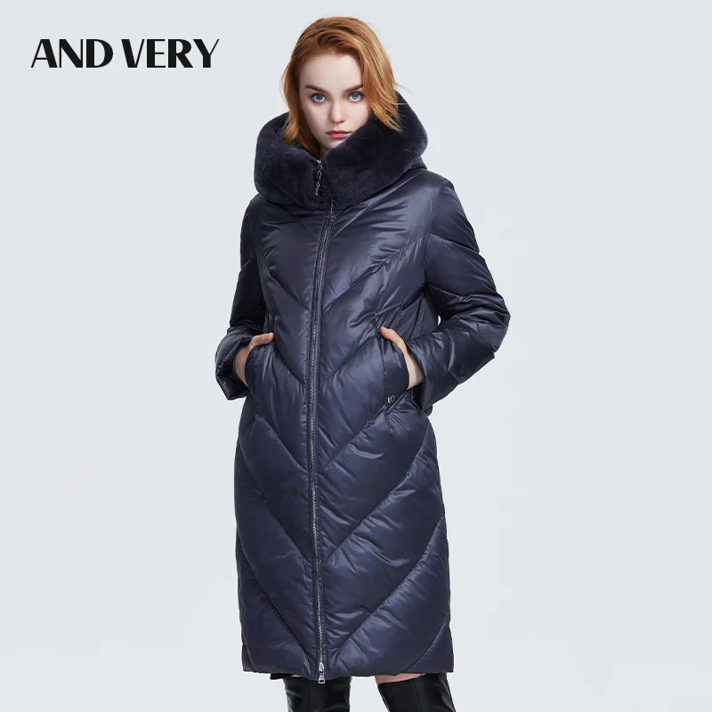ANDVERY 2019 winter new women's winter coat new fashion coat thick ...