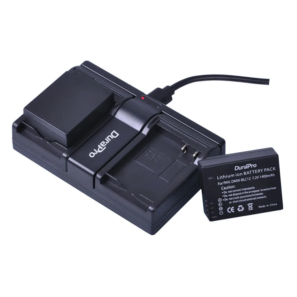 Dmw-Blc12 Blc12E Blc12Pp Dmw Blc12 Batterie + Caricatore Doppio Per Panasonic Lumix Dmc-Fz1000,Fz200,Fz300,G5, G6, G7,Gh2,Dmc-Gx8
