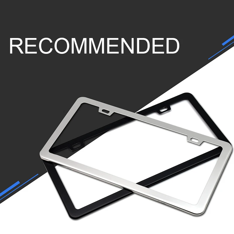 AOZBZ Stainless Steel License Plate Frame Tag Cover Holder For Auto Truck Vehicles Decorative Only for American Canada Car | Автомобили и