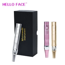 Электрическая микроиглы ручка Дерма система по уходу за кожей беспроводной микроиглы ручка набор перезаряжаемый с 5 уровнями скорости 3 цвета на выбор