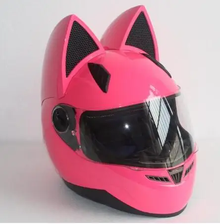 Casco moto NITRINOS casco donna casco orecchio personalità casco integrale  motore rosa|Helmets| - AliExpress