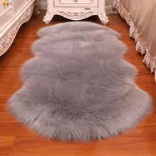 Современный простой мягкий плюшевый коврик прикроватная Подушка гостиная чайный коврик для стола имитация шерсти спальня пол лохматый шелковистый плюшевый коврик