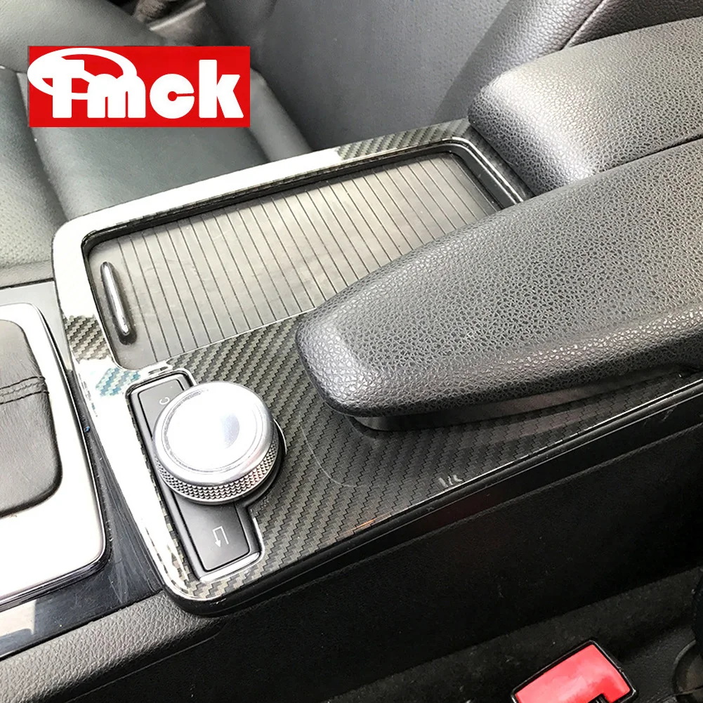 

For Mercedes Benz C Class W204 C180 C200 C260 C300 2008-2014 ABS Car Center Console Armrest Water Cup Trim Cover Sticker For LHD