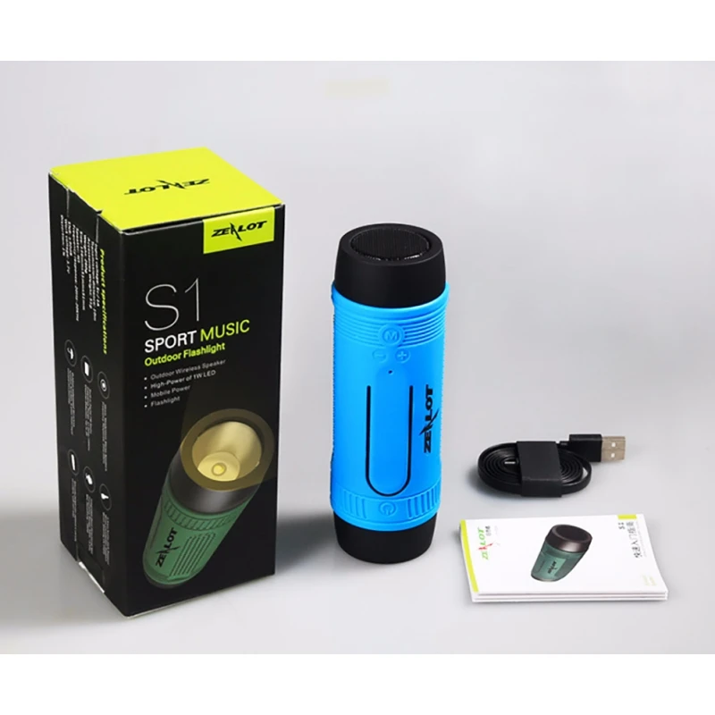 Outdoor Flashlight Music Speaker For Bluetooth Cycling Torch Lamp For Camping Portable Dust-proof Wireless Sound Box