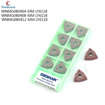 

WNMG0080404 WNMG080408 WNMG080412 MM LF6118 CNC lathe turning insert external turning tool carbide insert ,for stainless steel