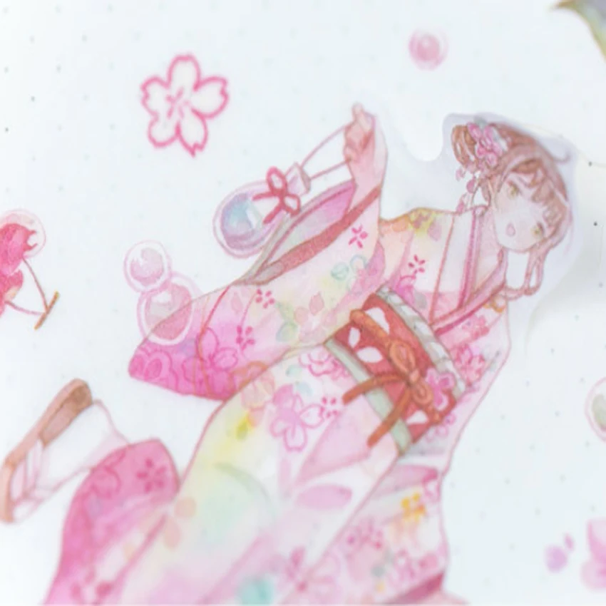 12 упак./лот Kawaii для девочек Стикеры четыре сезона для девочек серии Стикеры Васи Стикеры альбом молочных украшения DIY Наклейка для скрапбукинга