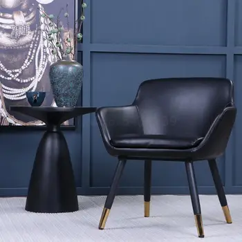 

Nordic light luxury single sofa chair simple sales negotiation reception chair model room casual designer single chair