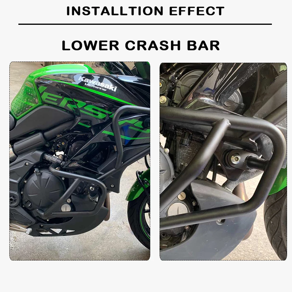 Мотоцикл черный Crash Bars защита двигателя Рамка Бампер протектор для Kawasaki Versys 650 Versys-650