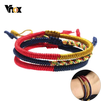 

Vnox Handmade Lucky Rope Knots Bracelet for Men Women Tibetan Buddhist Good Luck Tibet Monks Meditation Prayer Bracelet