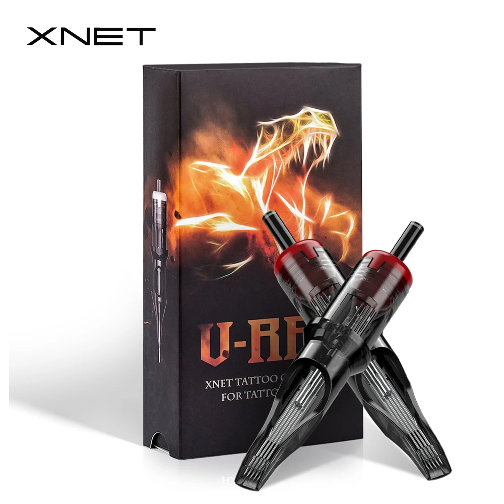 XNET VREX 20pcs Tattoo Cartridge Needle Round Magnum Disposable Sterilized Safety Permanent Makeup 5rm 7rm 15rm 19rm |
