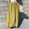 Best Seller Leg-Pants Waist-Trousers Oversized ZANZEA 5XL Women Loose-Pockets Elastic Streetwear 4000389213148