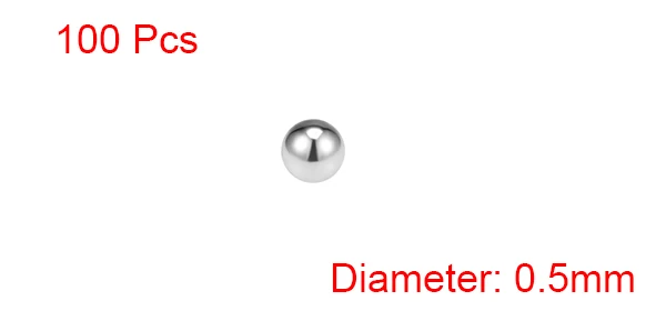 Uxcell 50-1000 шт 0,5 мм 1 мм 1,2 мм 1,3 мм 1,5 мм 1,8 мм подшипниковые шарики 304 из нержавеющей стали G200 прецизионные шарики Аппаратные средства