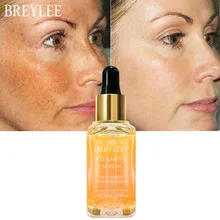 

BREYLEE Vitamin C Face Serum Whitening Brighten Fade Dark Spots Remove Freckle Dark Circle Remover Facial Essence Skin Care