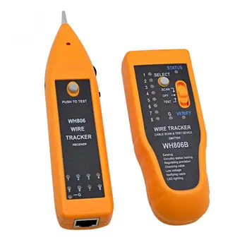 

WH806B Telephone Wire Tracker LAN Network Cable Tester for Cat5 Cat5E Cat6 RJ45 RJ11 Electrical Line Finding Sequence Testing
