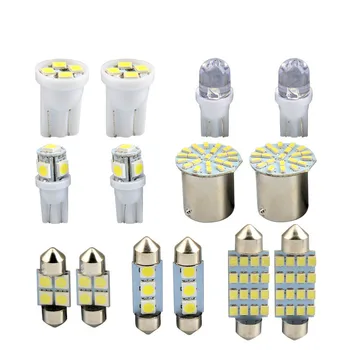 

Car LED Combination Set 14 PCs T10 Display Width Light Double-Pointed Reading Light License Plate Light Indoor Light