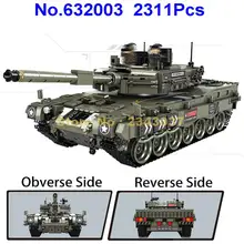 632003 2311 шт. военная машина Второй мировой войны, немецкий леопард 2, главный боевой танк, строительные блоки, игрушка