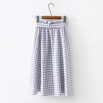 

Spring and summer plaid was thin fashion skirt high waist over the knee skirt skirt ropa mujer faldas skirts womens gothic