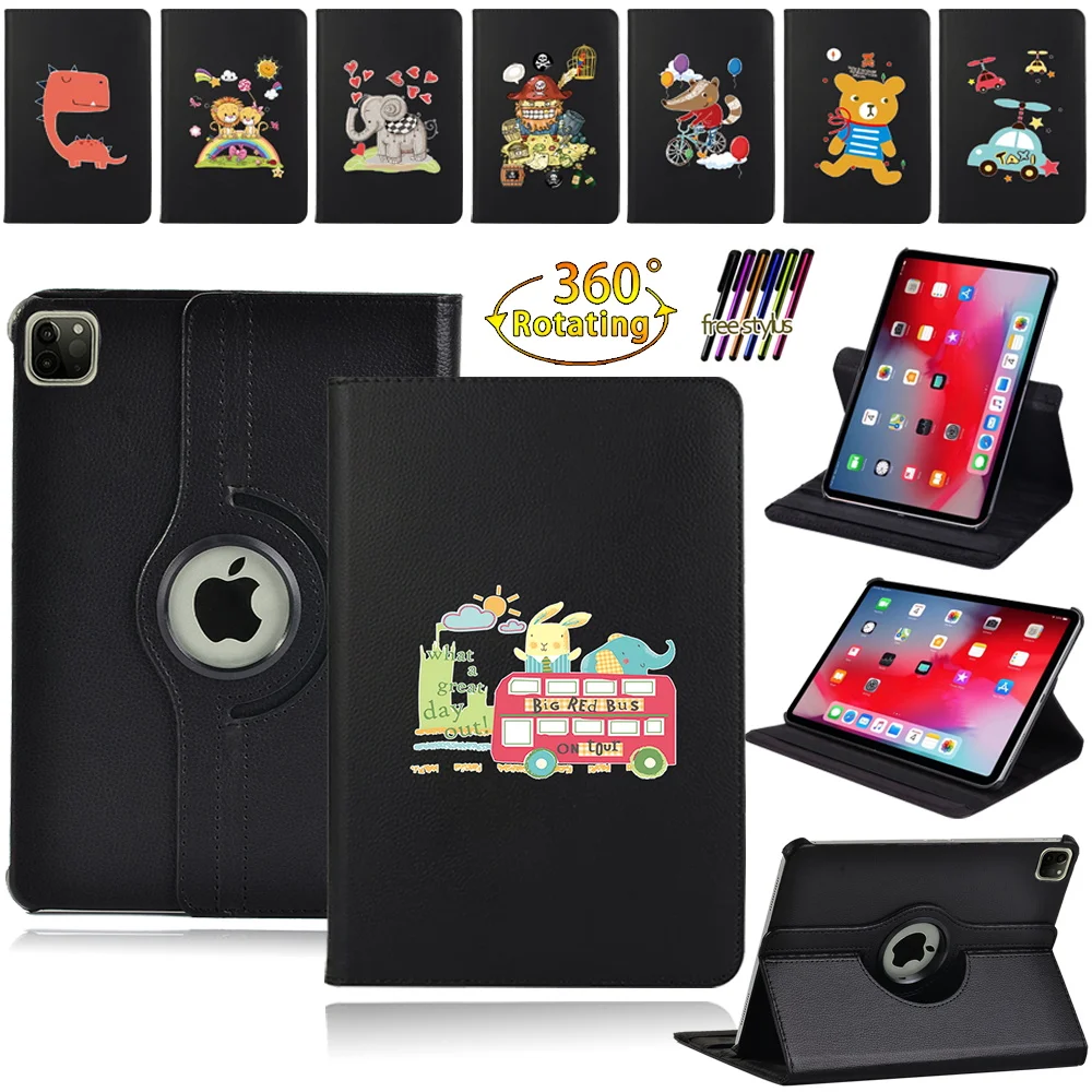 

360 Rotating PU Leather Tablet Case for Apple IPad Pro 9.7"/ Pro 10.5"/ Pro 11" 2018/2020 Protective Shell