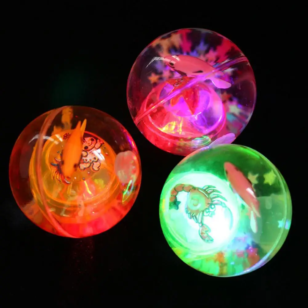 

1pc Flashing Luminous Ball Rubber Bouncing Ball Toy Poprygunchik Ball Antistress Light LED Jumping Ball Game Toys for Children