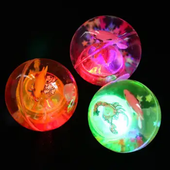 

1pc Flashing Luminous Ball Rubber Bouncing Ball Toy Poprygunchik Ball Antistress Light LED Jumping Ball Game Toys for Children