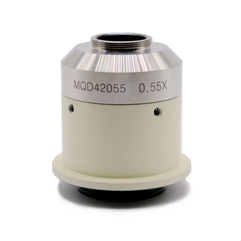1PC 0.55X Adapter Focusable 0.35X 0.55X Microscope Camera Adapter C mount Adapter for Nikon Trinocular Microscope - Цвет: 1PC 0.55X Adapter