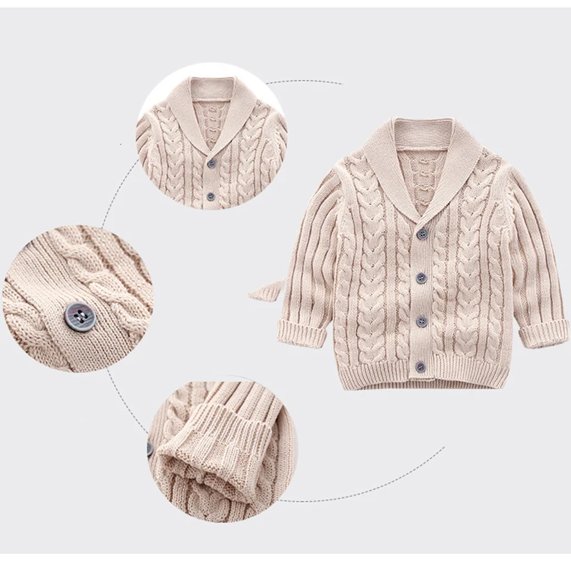 Kids Jacket Handsome Baby Boys Knitting Sweaters Children Clothing Girls Cardigan Baby Spring Autumn Outfit Coat Costumes baby jacket baby knitting coat