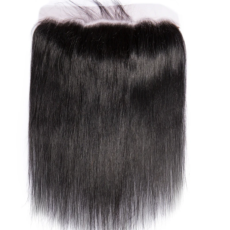 

Brazilian 13"*4"Straight Ear to Ear Lace Frontal Closure Free Part 8-20Inches Pure Color Human Hair Closure Non-Remy Hair 613 1B