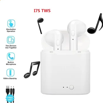 

Bluetooth adapter I7s TWS Wireless Earpiece Bluetooth Earphones I7 Sport Earbuds Headset with Mic for Smart Phone Xiaom