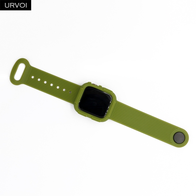 band for Apple Watch Series 6 SE 5 4  case strap for iWatch jelly TPU2 in 1 frame protector 40 44mm candy color antishock