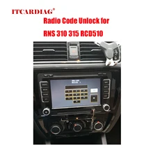 Rcd510 rns510 serviço de código de rádio unidade central para o código de rádio desbloquear e decodificar serviço rápido rns 310 315 rcd510 200 etc