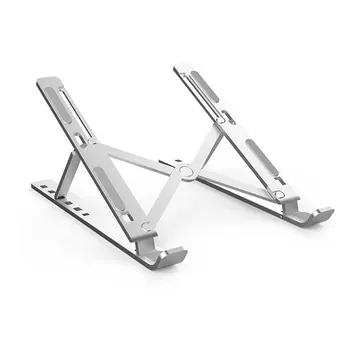 

New Aluminum Alloy Notebook Stand Six-Speed Adjustable Laptop Stand Laptop Stand Type A Silver Folding Cooling Rack
