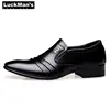LuckMan Mens Dress Shoes PU Leather Fashion Men Business Dress Loafers Pointy Black Shoes Oxford Breathable Formal Wedding Shoes ► Photo 3/6