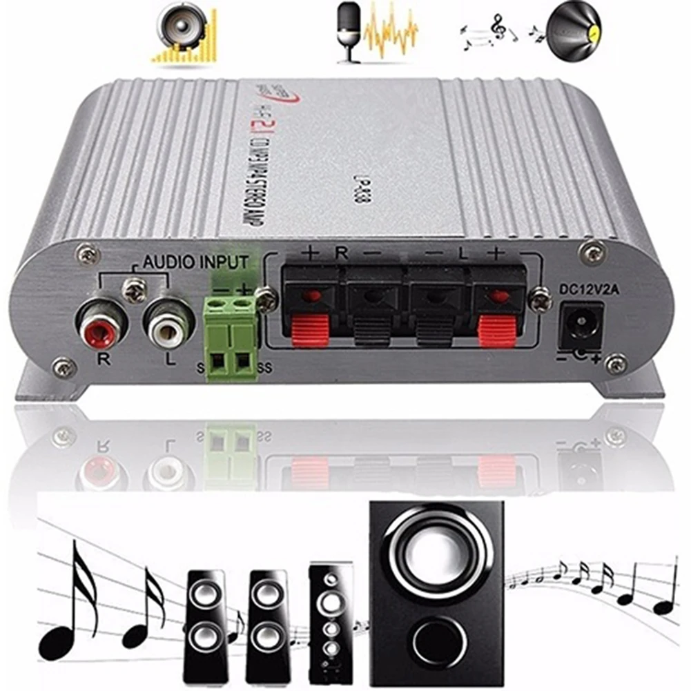 

Lightweight Stereo Bass Speaker HiFi CD MP3 Radio Car Home Audio Stereo Bass Speaker Music Player Amplifier