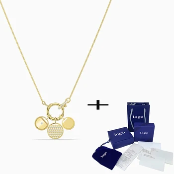 

SWA 2020 New Fashion Design Ginger Charm Necklace, Simple And Charming Coin Pattern Is The Best Birthday Gift For Girlfriend