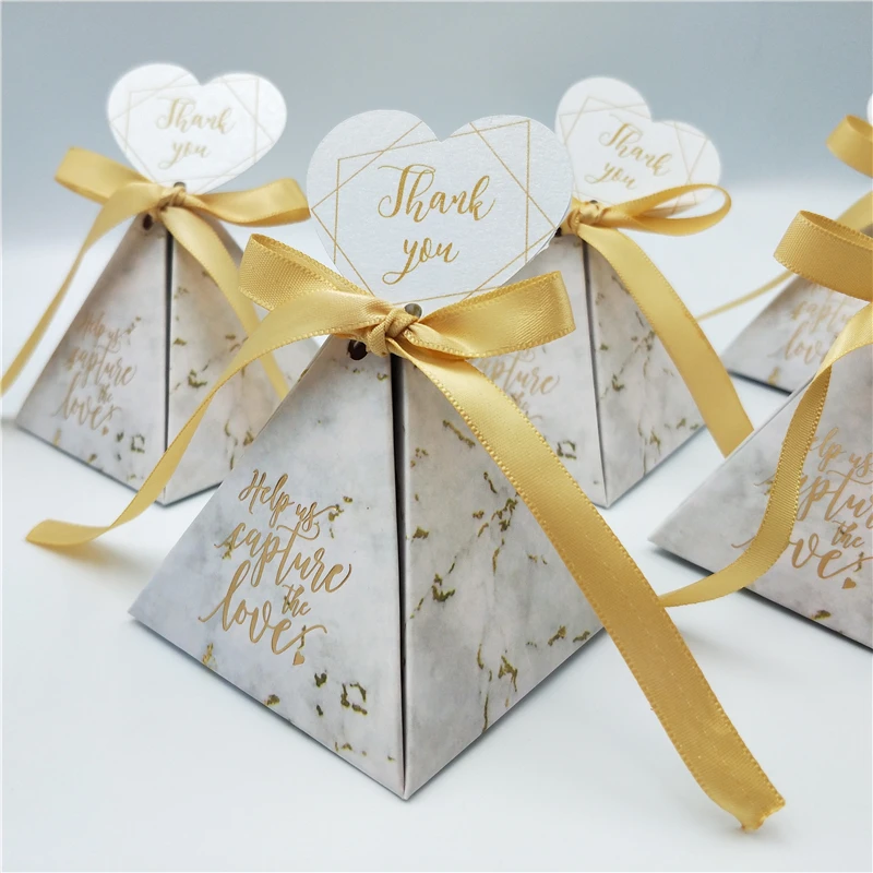 Треугольная пирамида Подарочная коробка свадебные сувениры и подарки конфетная