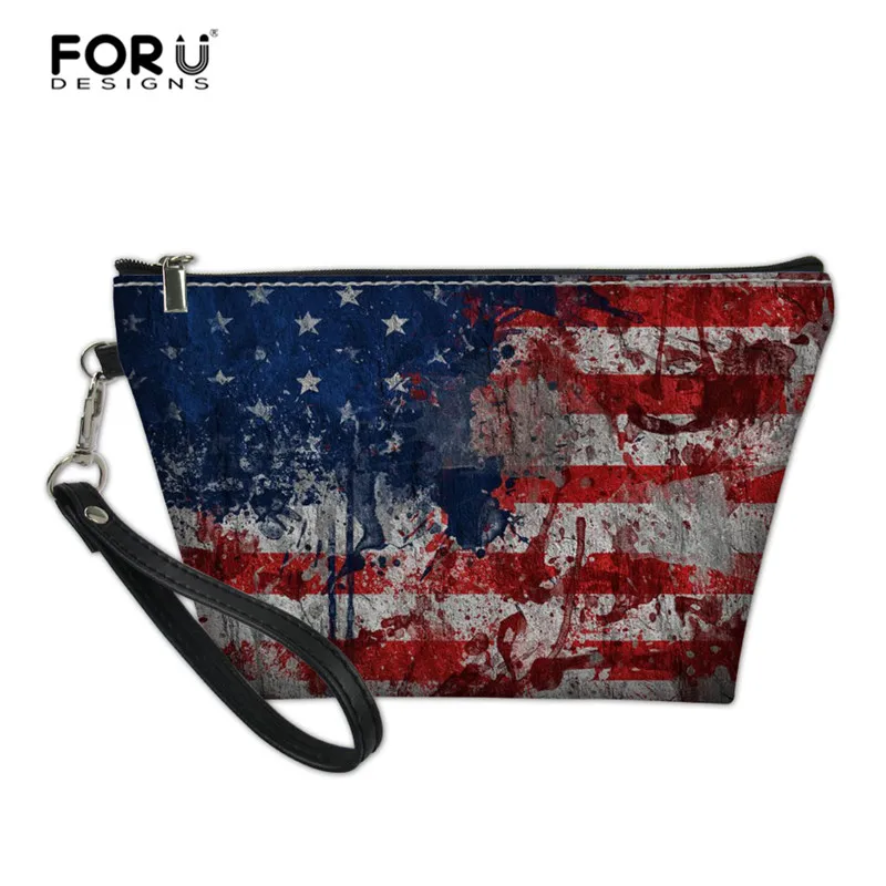 L5584Z8 FORUDESIGNS/США/Флаг Великобритании органайзер для макияжа Дорожная сумка для туалетных принадлежностей сумка для женщин Сумочка-клатч для девочек Сумочка со съемной ручкой - Цвет: L5584Z8