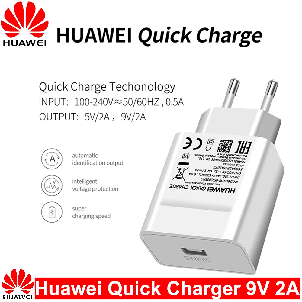 Huawei 9V2A UK/EU/US Fast Charger QC2.0 Quick Fast Charge Adapter Type C/Micro USB Cable For Mate 7 8 10Lite P8 9 10Lite Honor 8 usb charger